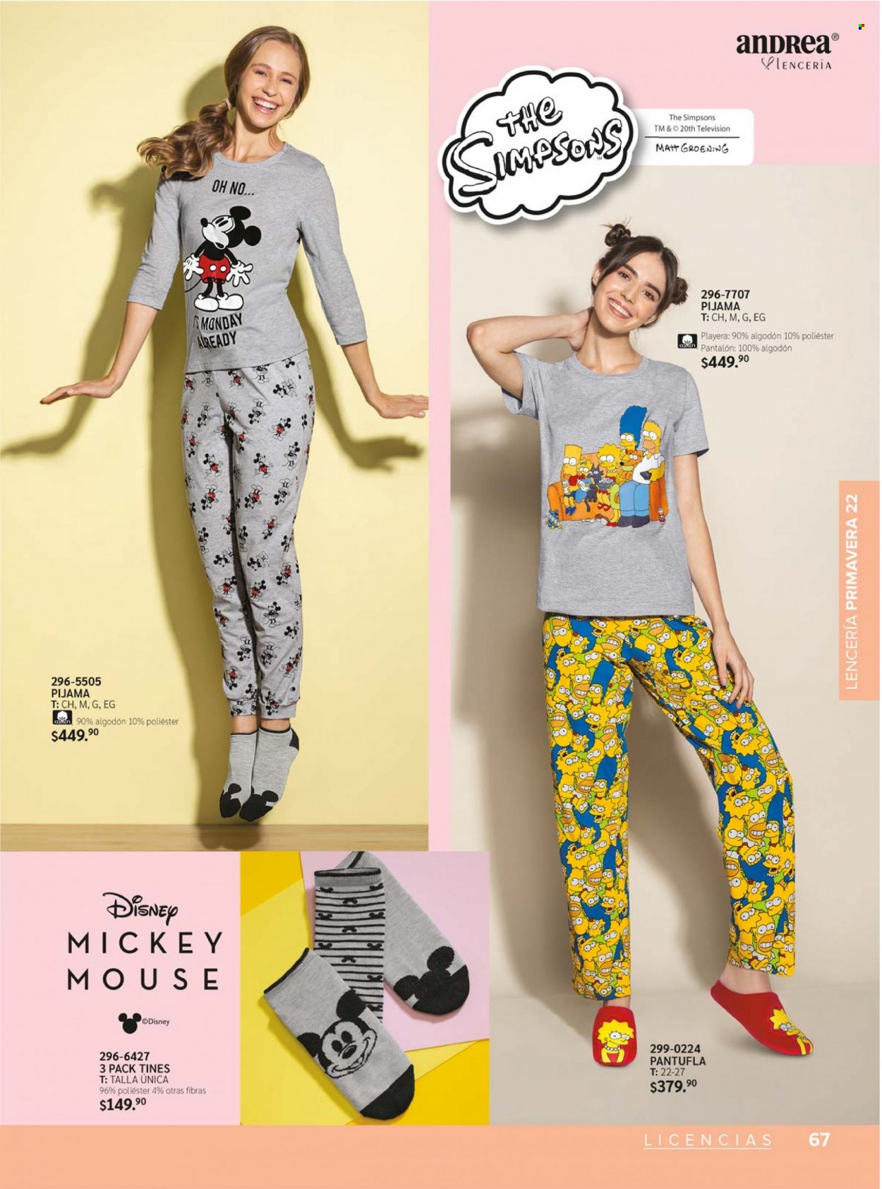 thumbnail - Folleto actual Andrea - 30.1.2022 - 28.5.2022 - Ventas - Mickey Mouse, pantalón, lencería, pijama. Página 67.