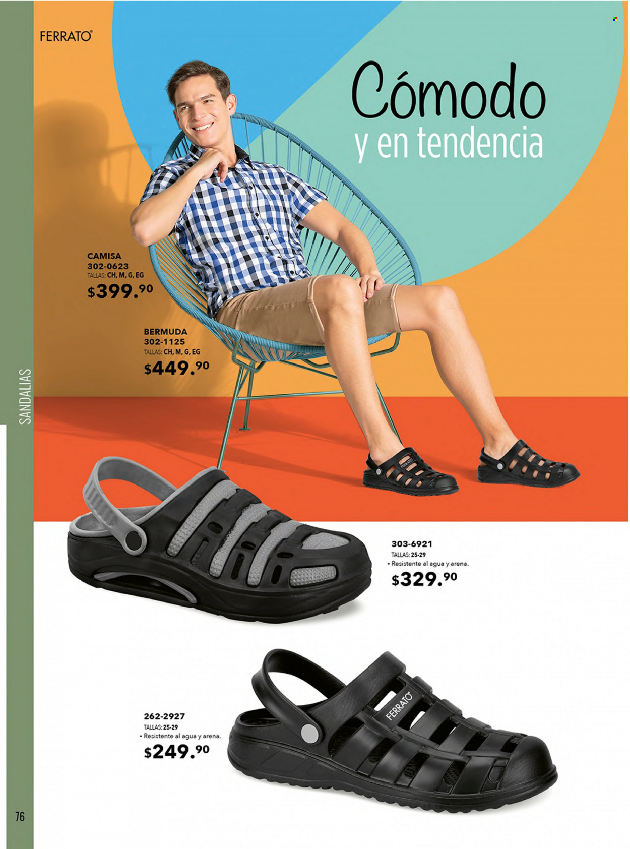 thumbnail - Folleto actual Andrea - Ventas - sandalias, bermuda, camisa. Página 80.