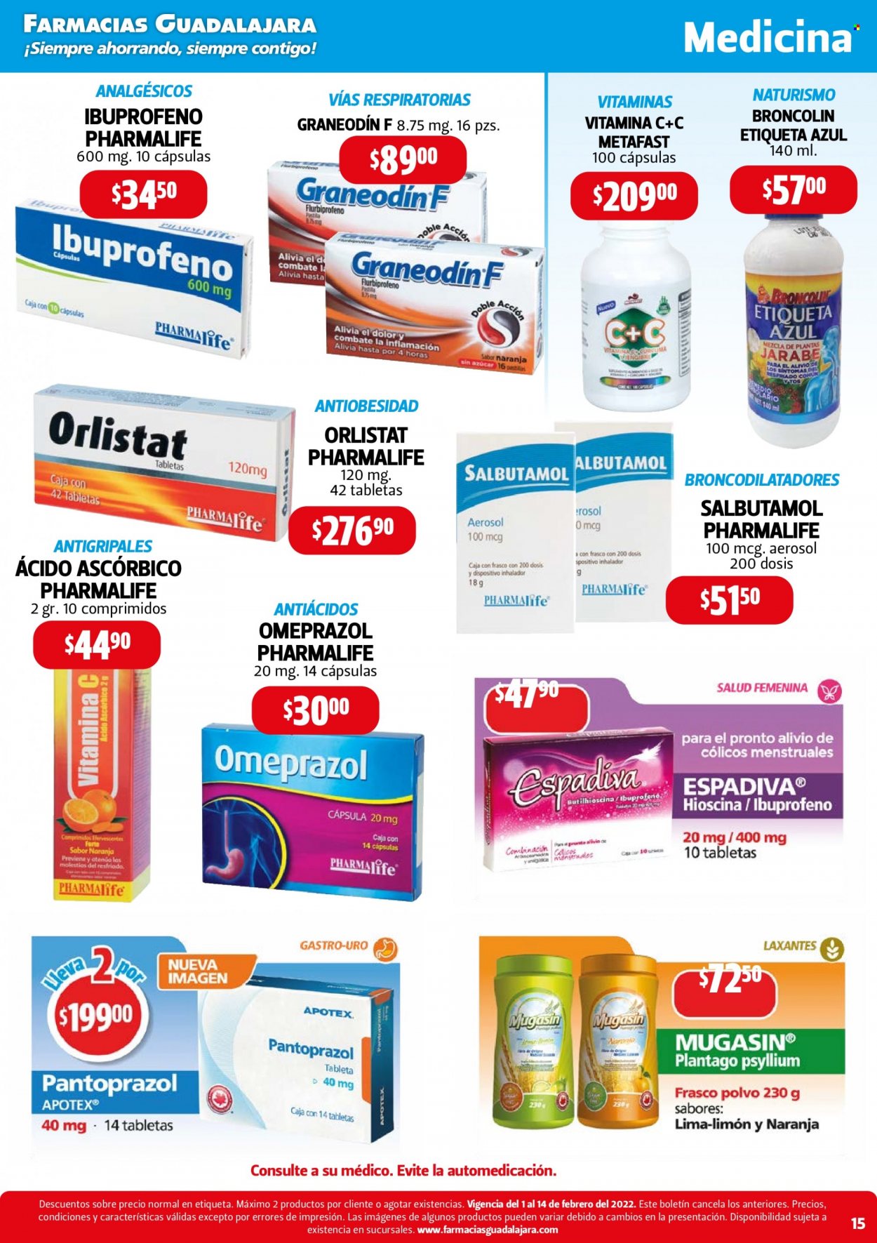 Catálogo Farmacias Guadalajara - 1.2.2022 - 14.2.2022. Página 15
