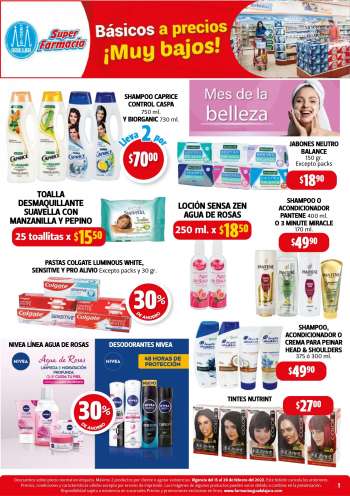 Folleto actual Farmacias Guadalajara - 15.2.2022 - 28.2.2022.