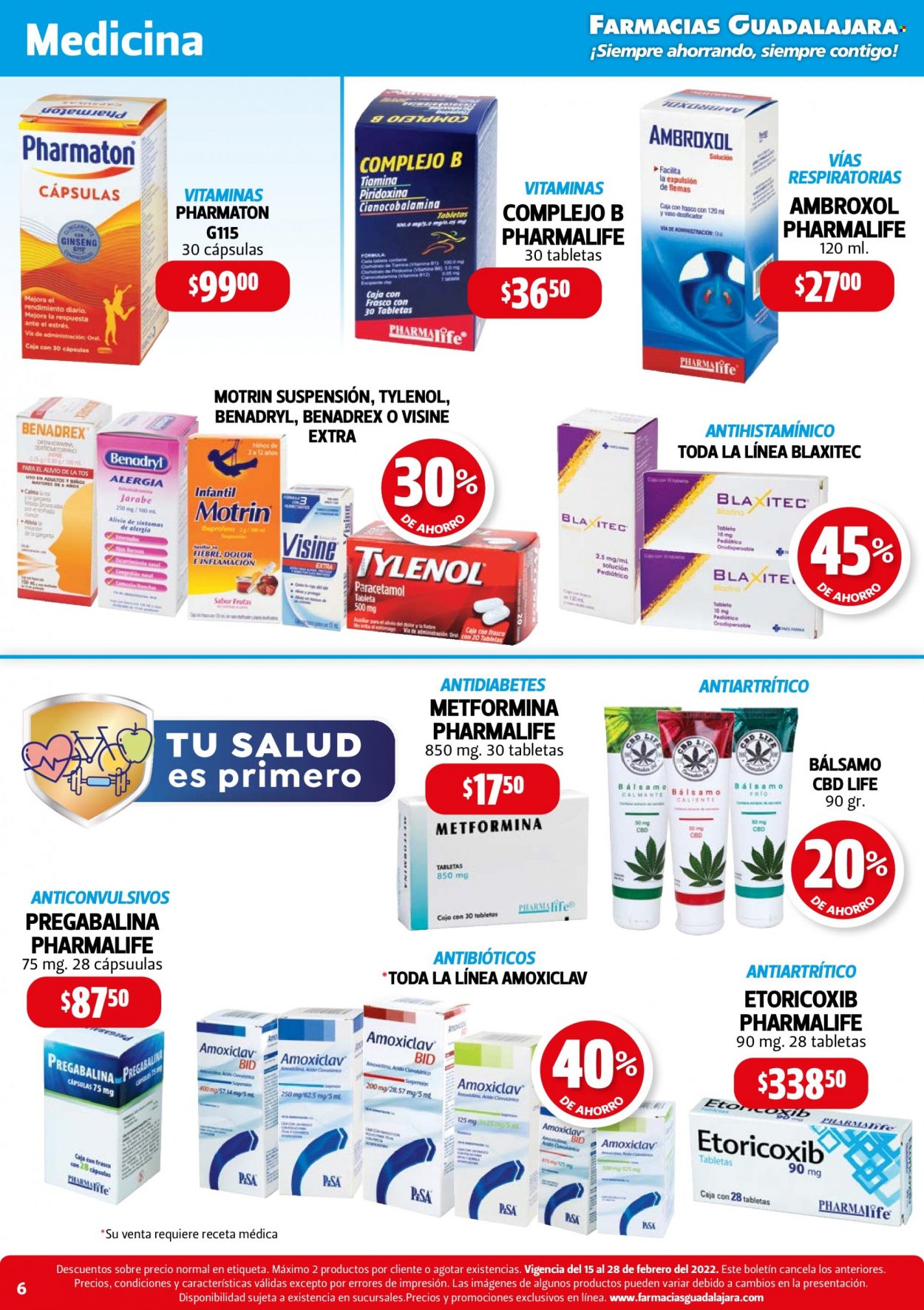 Catálogo Farmacias Guadalajara - 15.2.2022 - 28.2.2022. Página 6