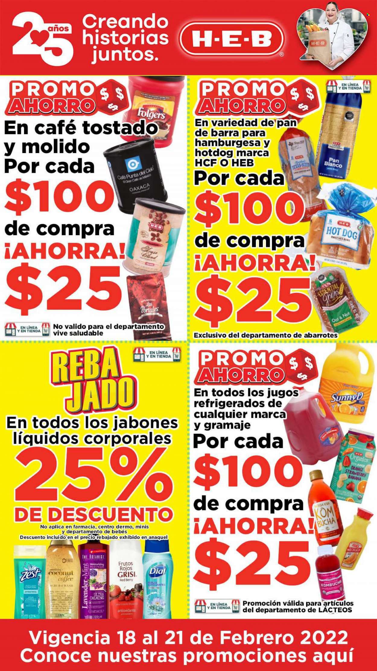 Catálogo H-E-B - 18.2.2022 - 21.2.2022. Página 1