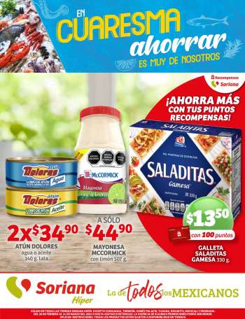 Folleto actual Soriana Híper - 28.2.2022 - 14.3.2022.