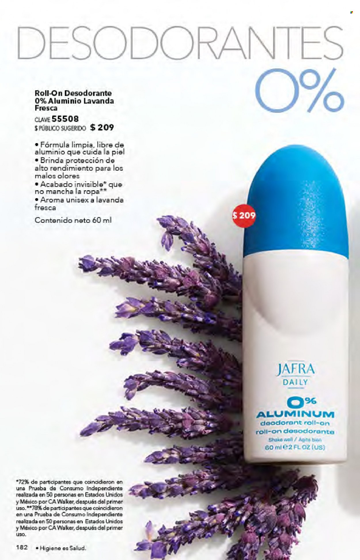 thumbnail - Folleto actual Jafra - Ventas - desodorante de bola, desodorante. Página 182.