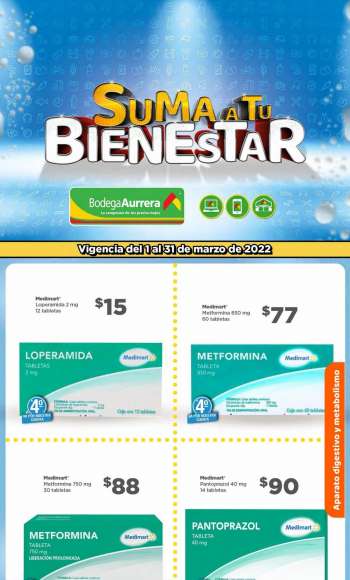 Folleto actual Bodega Aurrerá - 1.3.2022 - 31.3.2022.