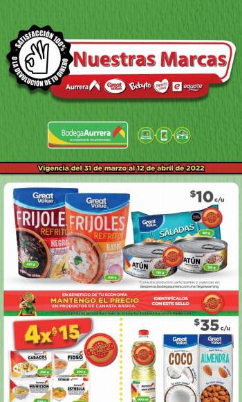 Folleto actual Bodega Aurrerá - 31.3.2022 - 12.4.2022.