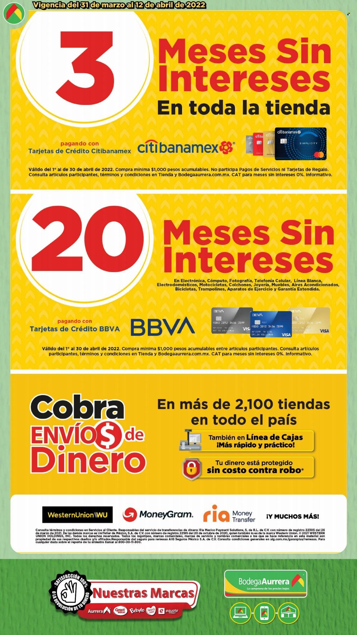 Catálogo Bodega Aurrerá - 31.3.2022 - 12.4.2022. Página 2