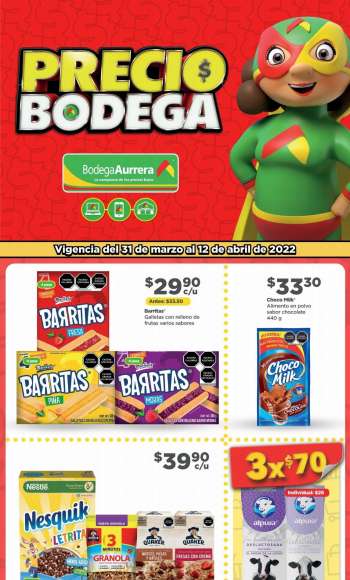 Folleto actual Bodega Aurrerá - 31.3.2022 - 12.4.2022.