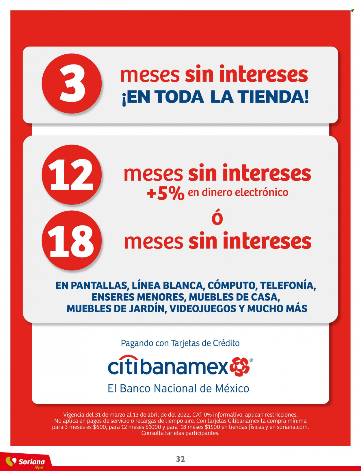 Catálogo Soriana Híper - 31.3.2022 - 13.4.2022. Página 32