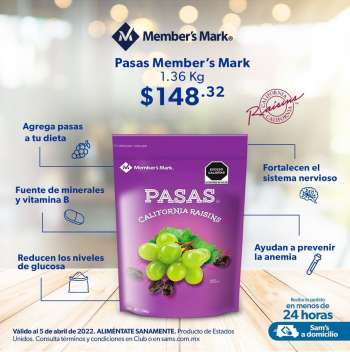 Folleto actual Sam's Club - 30.3.2022 - 5.4.2022.