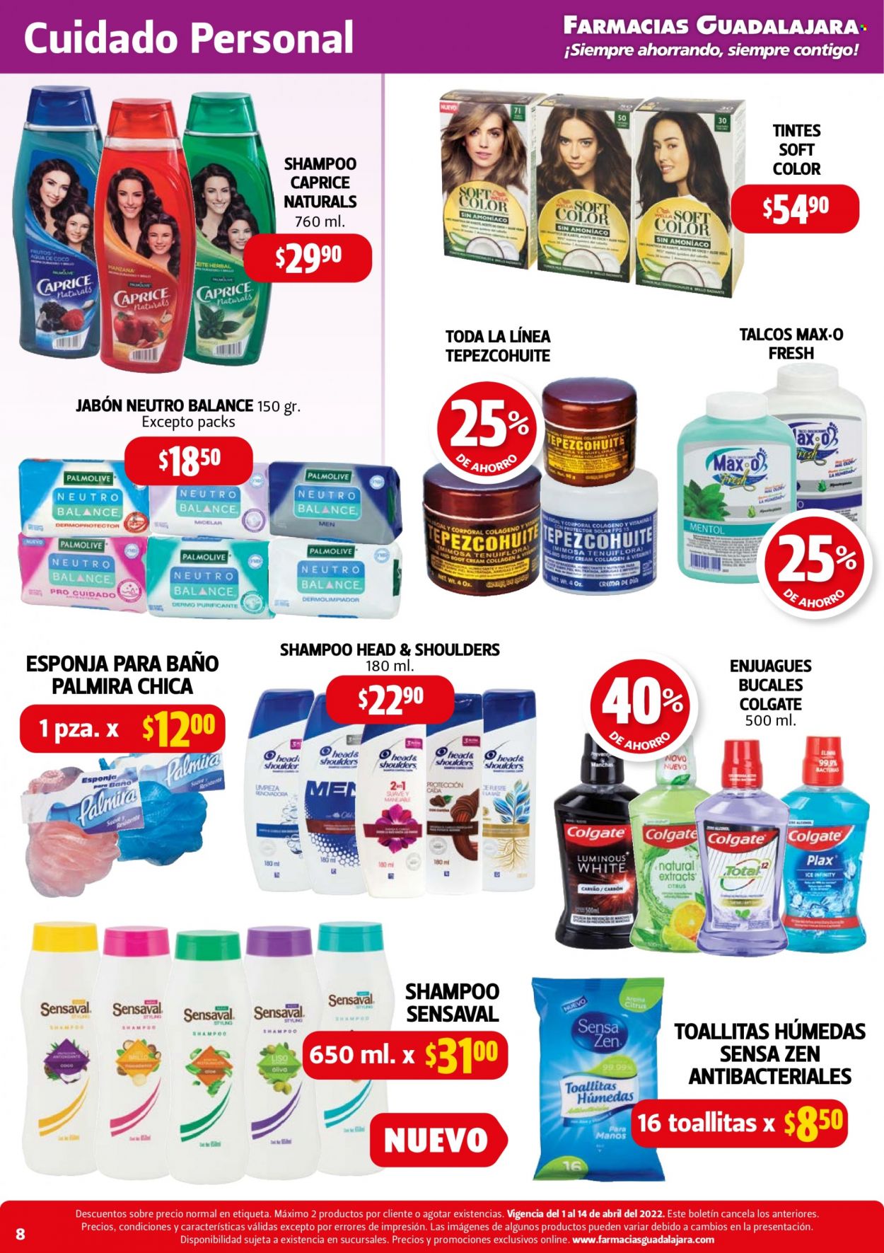 Catálogo Farmacias Guadalajara - 1.4.2022 - 14.4.2022. Página 8