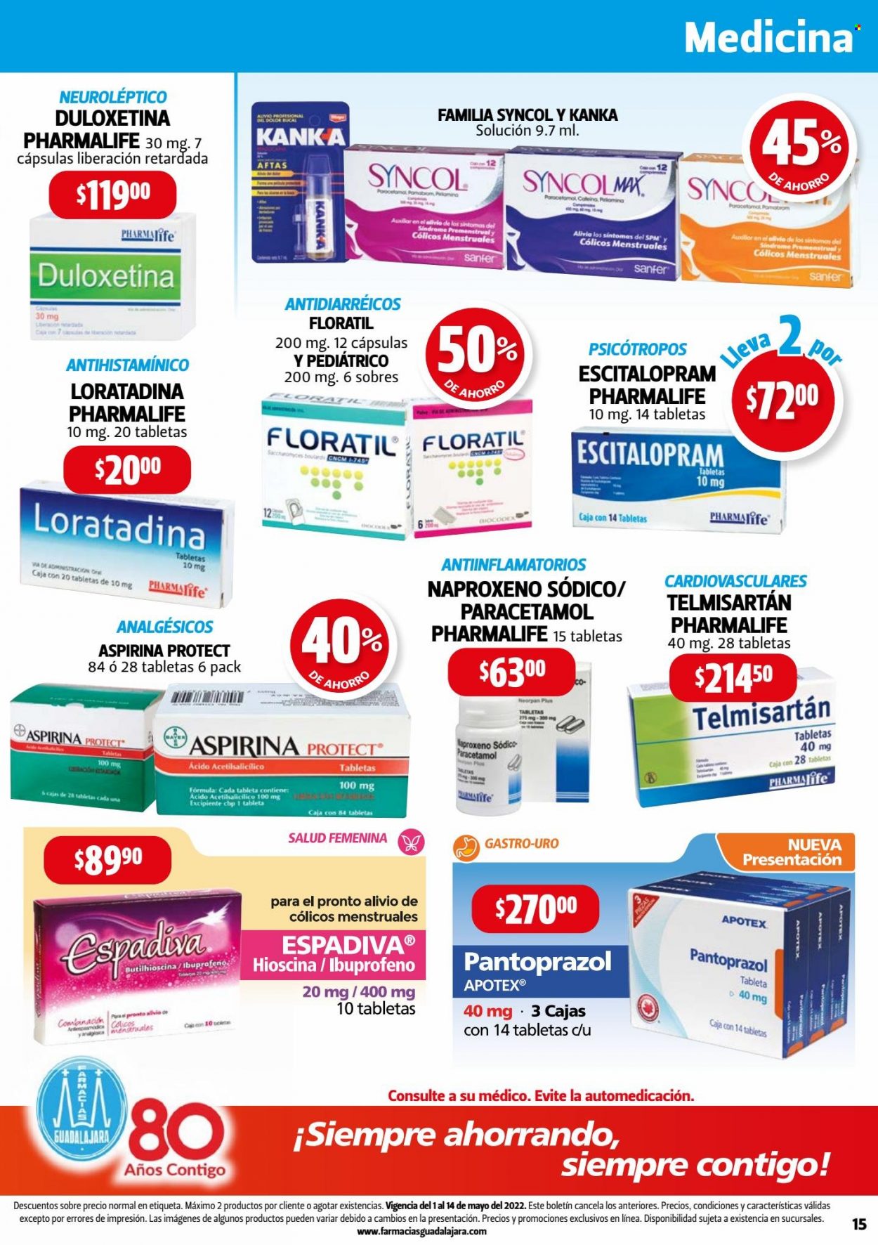 Catálogo Farmacias Guadalajara - 1.5.2022 - 14.5.2022. Página 15
