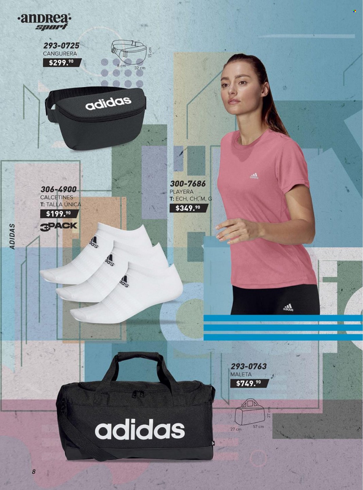 thumbnail - Folleto actual Andrea - Ventas - Adidas, calcetínes, maleta. Página 8.