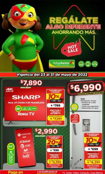 Folleto actual Bodega Aurrerá - 23.5.2022 - 31.5.2022.