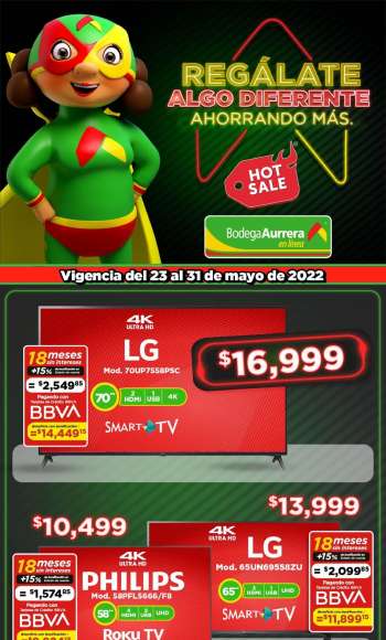 Folleto actual Bodega Aurrerá - 23.5.2022 - 31.5.2022.