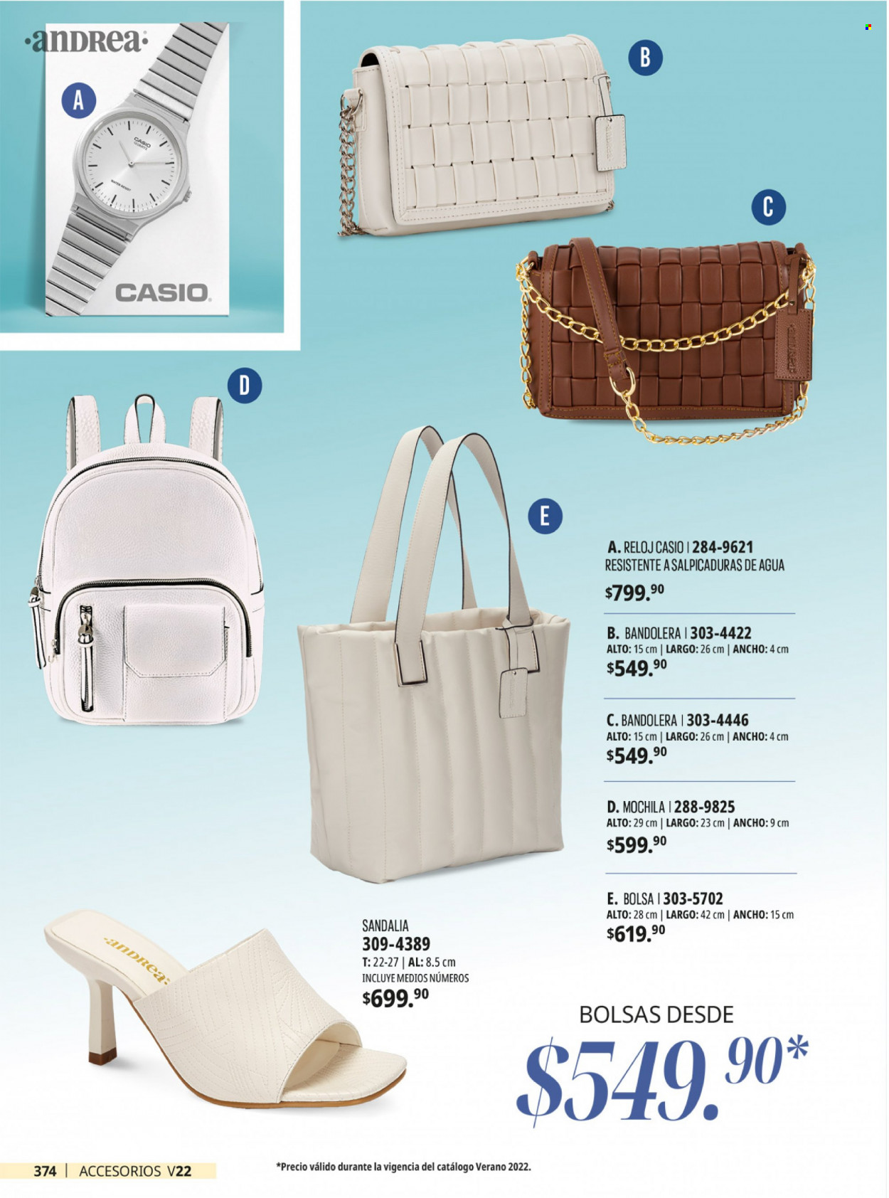 thumbnail - Folleto actual Andrea - Ventas - mochila, bolso, reloj. Página 15.