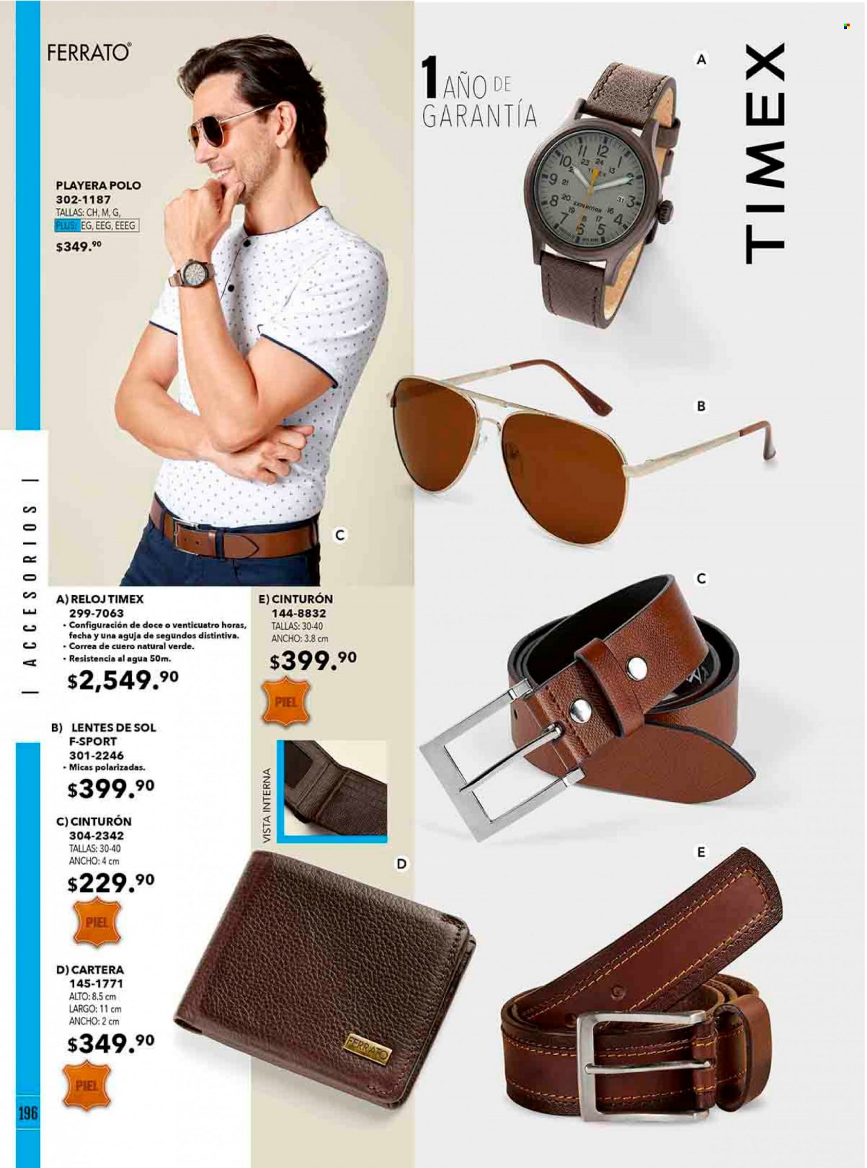 thumbnail - Folleto actual Andrea - Ventas - cinturón, reloj, lentes de sol, cartera. Página 72.