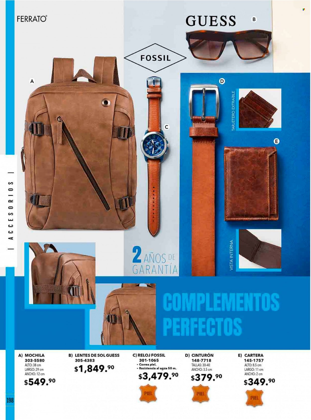 thumbnail - Folleto actual Andrea - Ventas - mochila, cinturón, reloj, lentes de sol, cartera. Página 74.