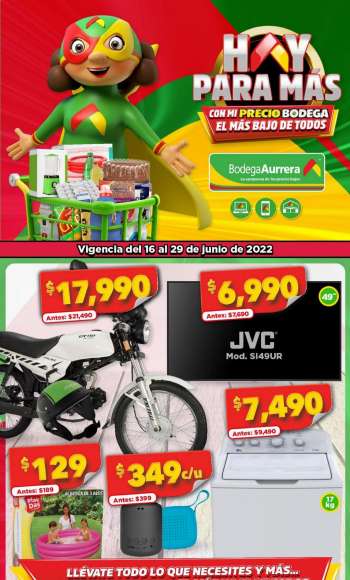 Folleto actual Bodega Aurrerá - 16.6.2022 - 29.6.2022.