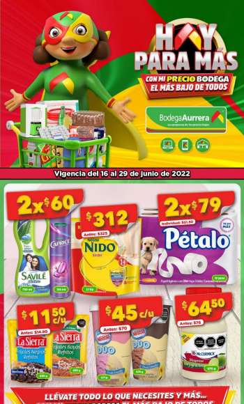 Folleto actual Bodega Aurrerá - 16.6.2022 - 29.6.2022.