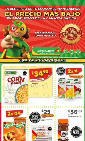 Folleto actual Bodega Aurrerá - 16.6.2022 - 29.6.2022.