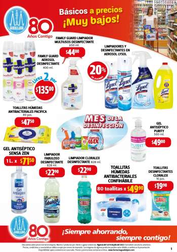 Folleto actual Farmacias Guadalajara - 1.7.2022 - 14.7.2022.
