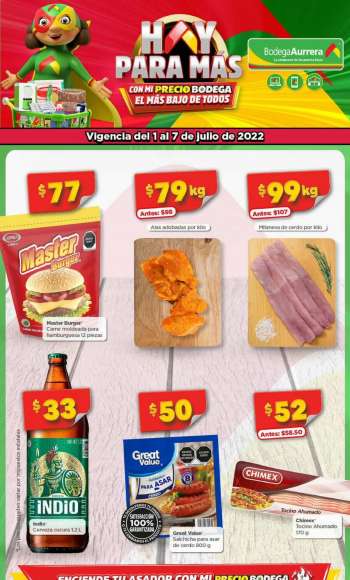 Folleto actual Bodega Aurrerá - 1.7.2022 - 7.7.2022.