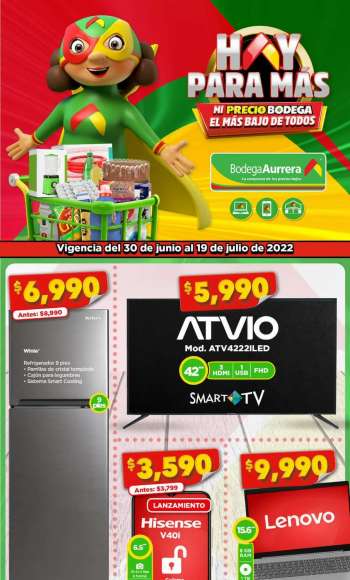 Folleto actual Bodega Aurrerá - 30.6.2022 - 19.7.2022.