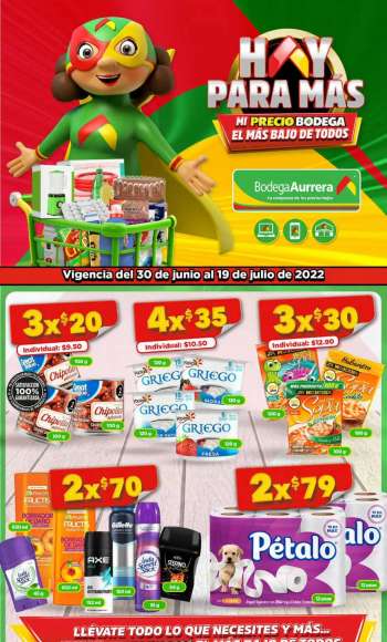 Folleto actual Bodega Aurrerá - 30.6.2022 - 19.7.2022.