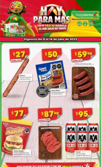Folleto actual Bodega Aurrerá - 8.7.2022 - 14.7.2022.