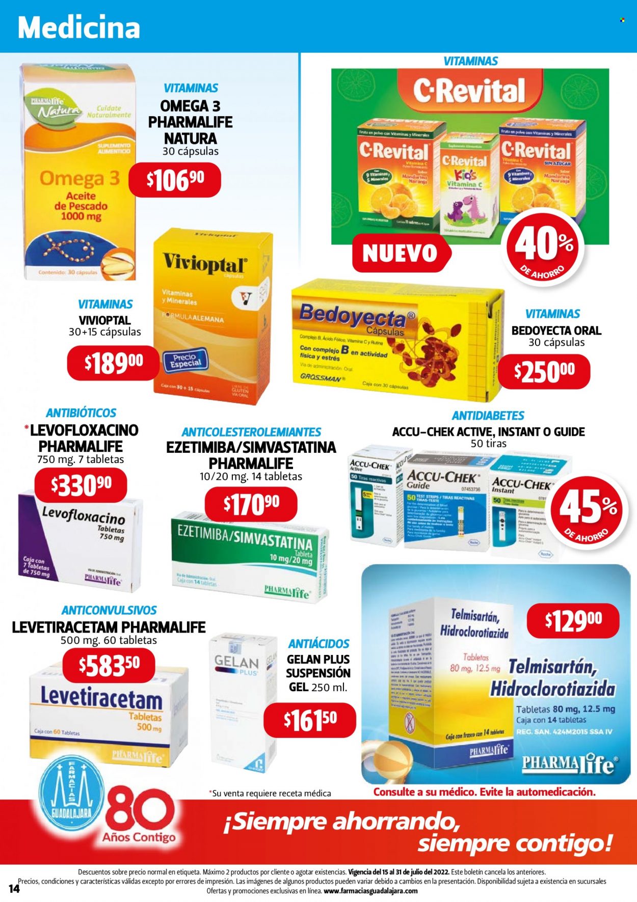 Catálogo Farmacias Guadalajara - 15.7.2022 - 31.7.2022. Página 14