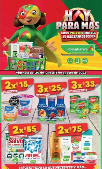 Folleto actual Bodega Aurrerá - 20.7.2022 - 3.8.2022.