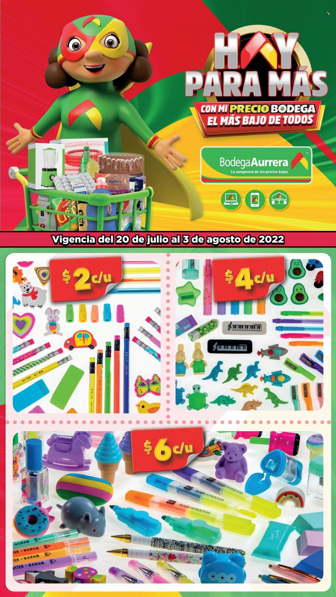 Catálogo Bodega Aurrerá - 20.7.2022 - 3.8.2022. Página 1