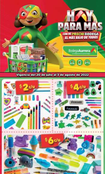 Folleto actual Bodega Aurrerá - 20.7.2022 - 3.8.2022.
