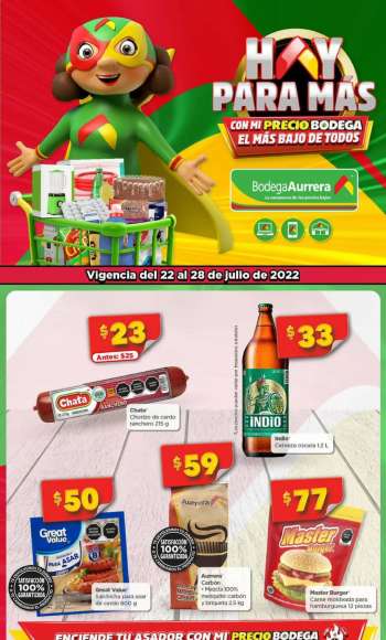 Folleto actual Bodega Aurrerá - 22.7.2022 - 28.7.2022.
