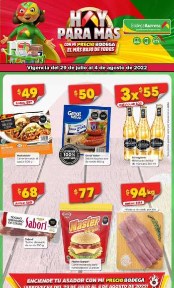 Folleto actual Bodega Aurrerá - 29.7.2022 - 4.8.2022.
