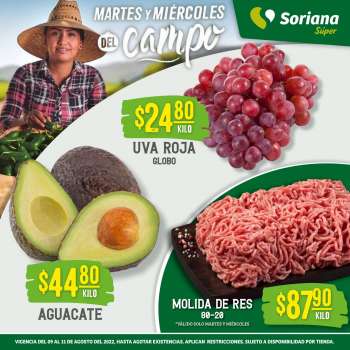 Folleto actual Soriana Súper - 9.8.2022 - 11.8.2022.