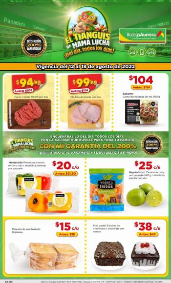 Folleto actual Bodega Aurrerá - 12.8.2022 - 18.8.2022.