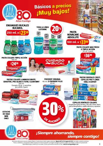 Folleto actual Farmacias Guadalajara - 15.8.2022 - 31.8.2022.