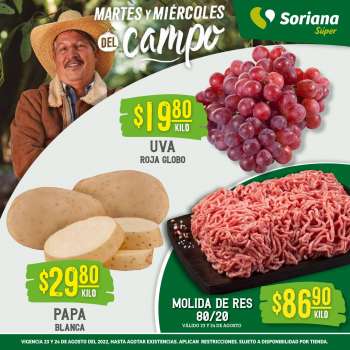 Folleto actual Soriana Súper - 23.8.2022 - 24.8.2022.