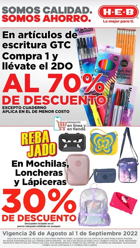 Catálogo H-E-B - 26.8.2022 - 1.9.2022. Página 1