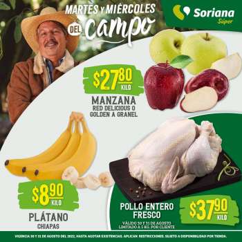 Folleto actual Soriana Súper - 30.8.2022 - 31.8.2022.