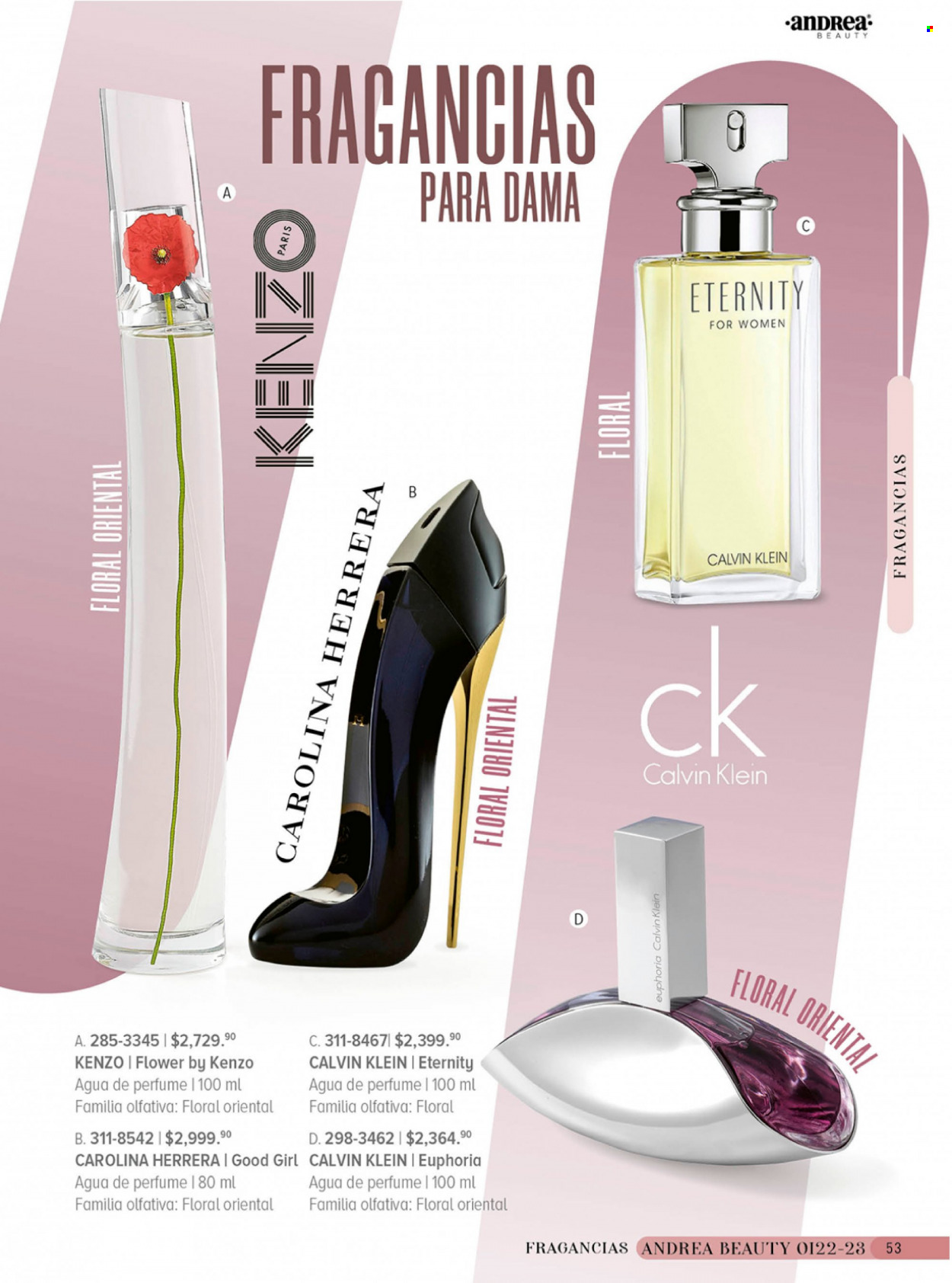 thumbnail - Folleto actual Andrea - 28.8.2022 - 28.1.2023 - Ventas - Calvin Klein, Kenzo, perfume. Página 53.