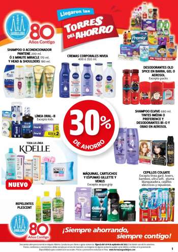 Folleto actual Farmacias Guadalajara - 1.9.2022 - 14.9.2022.
