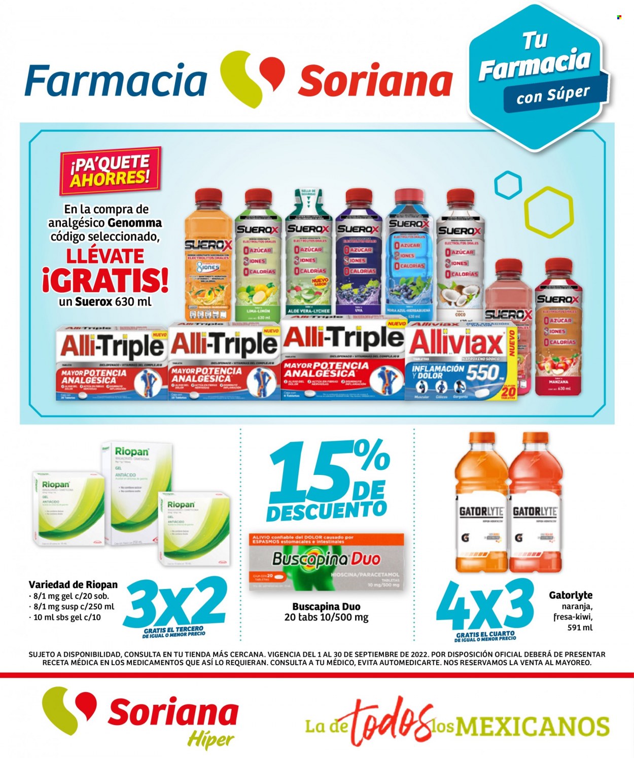 Catálogo Soriana Híper - 1.9.2022 - 30.9.2022. Página 1