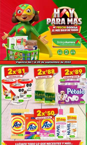 Folleto actual Bodega Aurrerá - 1.9.2022 - 20.9.2022.