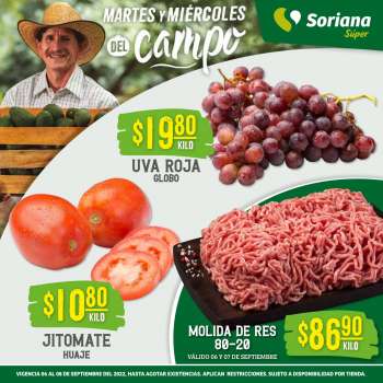 Folleto actual Soriana Súper - 6.9.2022 - 8.9.2022.