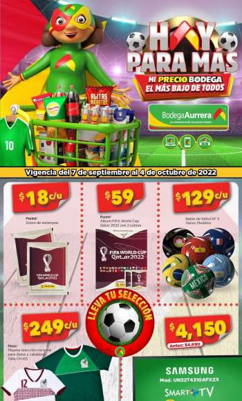 Folleto actual Bodega Aurrerá - 7.9.2022 - 4.10.2022.