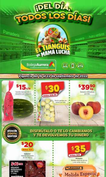 Folleto actual Bodega Aurrerá - 16.9.2022 - 22.9.2022.