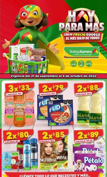 Folleto actual Bodega Aurrerá - 21.9.2022 - 4.10.2022.